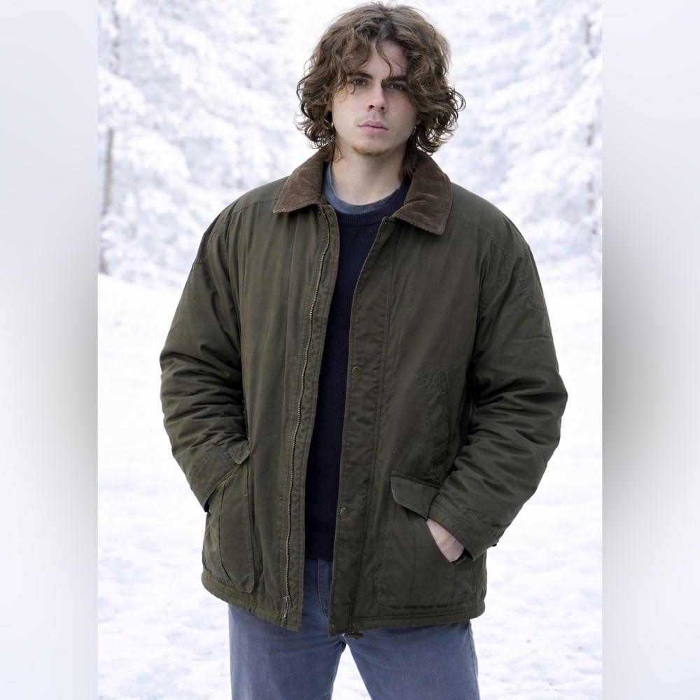 FOG by London Fog Dark Green Military Jacket size Large